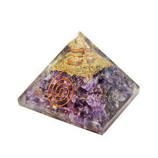 Natural Amethyst Orgonite Pyramid