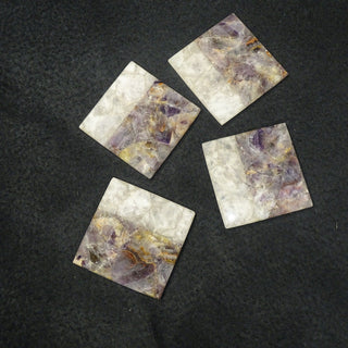 Amethyst_Rose Quartz Coaster Set-Polished Edges