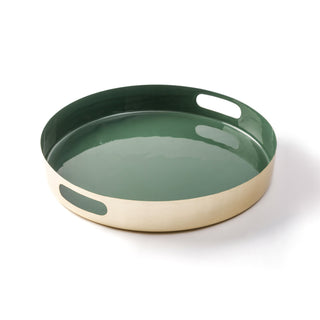 Green Round Ottoman Serving Tray