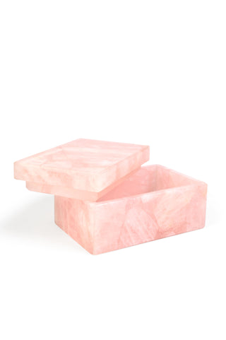 Rose Quartz Agate Jewellery Box