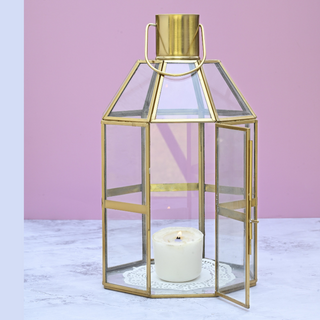 Large Glass Lantern Illuminating Elegance for Any Space