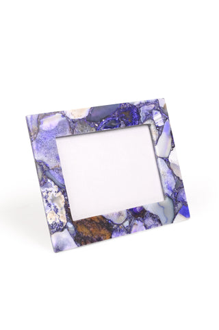 Purple Agate Photo Frame - Natural Stone Elegance for Cherished Memories