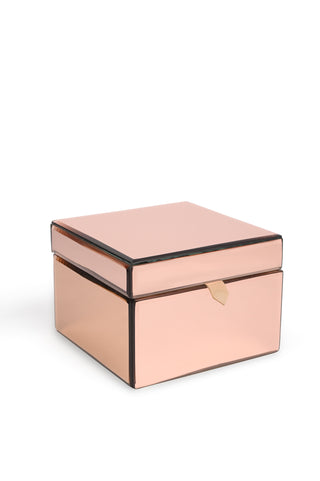 Rose Gold Glass Jewellery Box