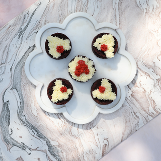 Scallop White Marble Platter Serving Board