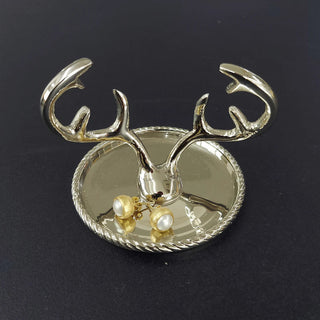 Ring Holder Dish Silver Antler